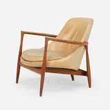 Ib Kofod-Larsen, Elizabeth lounge chair, 1956, teak, leather upholstery