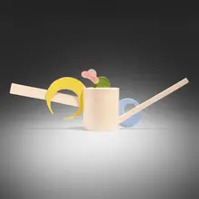 Teapot by Peter Shire, 1977, glazed earthenware, sold Apr 2025