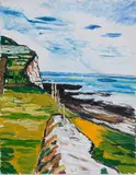 John Bratby R.A., The Cliffs at Burling Gap