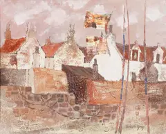 Leonard Gray, Windy Day, Northern Fishing Village