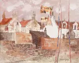Leonard Gray, Windy Day, Northern Fishing Village