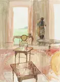 Reflected Interior of The Binns, Linlithgow by Victoria Crowe Obe Arsa Rsw, sold Feb 2017