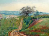 Victor Vignon, Chemin montant, oil on canvas
