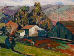 Walter Samuel Sutter, A California Farm Scene, oil on canvas