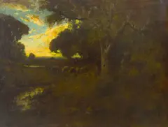 Evening Glow by William Keith, oil on canvas, sold Nov 2017