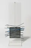 Multiple III by Jesús Rafael Soto, 1969, Acrylglas, Serigraphie und Metallstäbe an Nylonfäden. Höhe: 50,4 cm (19 ⅞ in.), sold Dec 2016