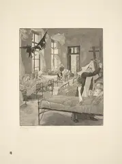 Max Klinger, Pest, 1903, Kaltnadelradierung auf festem Japan-Bütten