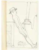 Günter Brus, J. Beuys gewidmete Gliederwärmung-Zeichnung“, in: Die Schastrommel