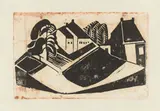 Dorfstrasse by Ewald Mataré, 1933, Farbholzschnitt auf Papier, sold Dec 2016