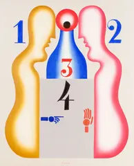 Disput by Hans Ticha, 2007, Öl auf Leinwand, sold Nov 2021