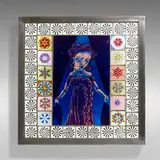 Judith Schaechter, Untitled, 2007, leaded and enameled flash glass, metal frame