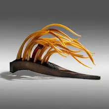 Shayna Leib, Zephyr, 2007, hot-worked glass, metal, stones