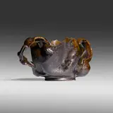 Exceptional vase by George E. Ohr, 1898-1910, glazed earthenware, sold Jan 2022