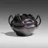 George E. Ohr, Large vase, 1897-1900, glazed earthenware