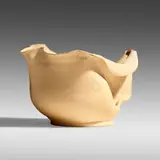 Large pitcher by George E. Ohr, 1898-1910, bisque earthenware, sold Jan 2022