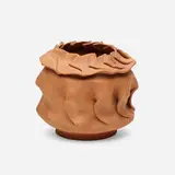 George E. Ohr, Vase, 1906, bisque earthenware