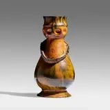 Exceptional snake vase by George E. Ohr, 1897-1900, glazed earthenware, sold Jan 2022