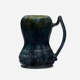 George E. Ohr, Tall Jefferson mug, 1896, glazed earthenware