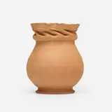 Large vase by George E. Ohr, 1897-1900, glazed earthenware, sold Jan 2022