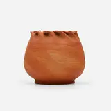 George E. Ohr, Vase, 1906, scroddled bisque earthenware