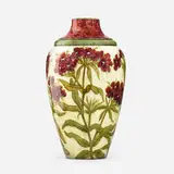 John Bennett, Vase with phlox, c. 1880, glazed earthenware