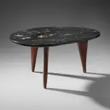 Isamu Noguchi, Rare and Important coffee table, 1945-47, marble, wood, spun aluminum