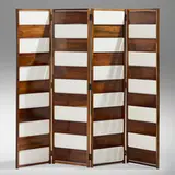 Joaquim Tenreiro, Rare four-panel room divider, 1965, rosewood, lacquered wood