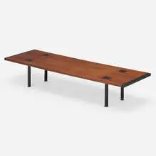 Coffee table, model T.101 by Ettore Sottsass, 1959, rosewood, lacquered steel, aluminum, sold Apr 2025