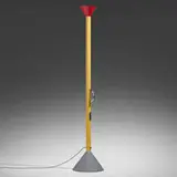 Ettore Sottsass, Callimaco floor lamp, 1982, enameled aluminum, chrome-plated steel, plastic