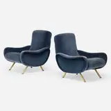 Marco Zanuso, Lady lounge chairs, pair