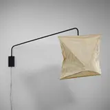 Isamu Noguchi, Akari light sculpture, model YA1 with wall-mounted stem, washi paper, enameled steel wire, enameled steel