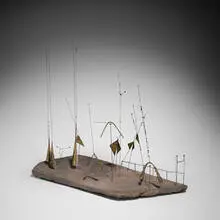Harry Bertoia, Untitled, 1952, bronze on stone base
