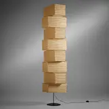 Isamu Noguchi, Akari light sculpture, model T1-I, washi paper, enameled cast iron, bamboo, enameled steel