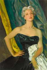 Serge Ivanoff, A portrait of a lady, 1954, oil on canvas