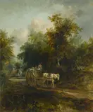 Frederick William 'Waters' Watts, The market cart, oil on canvas