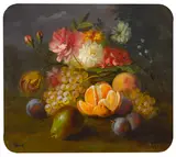 Jules Edouard Diart, A still life of flowers, 1857, oil on canvas laid to board