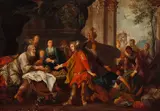 Antoine Coypel, A merchant scene, oil on canvas