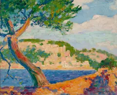 Bernhard Gutmann, A view of the Mediterranean, Mallorca, 1925, oil on panel