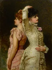 Jerry Barrett, Who is Taller?, oil on canvas