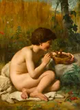 Félix-Auguste Clément, Le dénicheur d'oiseaux, oil on canvas