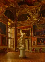 Oreste Costa, The interior of the Pitti Palace, oil on canvas
