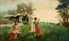 Paul de Frick, An Idle Afternoon, 1895, oil on canvas