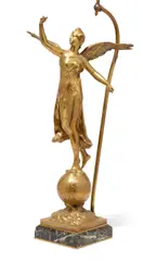 Paul Ducuing, French gilt bronze figure of Victory, gilt bronze