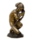 Jeune Pêcheur à la coquille by Jean-Baptiste Carpeaux, patinated bronze, sold Nov 2017