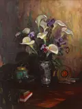 John Christopher Smith, Lilies, 1927, oil on canvas