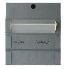 Prisma I by Gerhard Richter, 2002, Leinenbezogenes Etui mit Prisma aus Schwerflintglas, sold Nov 2015
