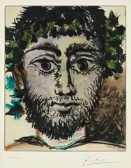 Faune by Pablo Picasso, Farbheliogravüre auf Velin, sold May 2011