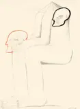 Ohne Titel by Horst Antes, 1972, Bleistift, Aquarell und Farbstift auf Papier, sold Jun 2013