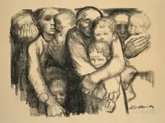 Käthe Kollwitz, Mütter, 1919, Lithographie auf festem Papier