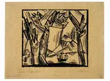 Tahiti by Lyonel Feininger, 1920, Holzschnitt auf dünnem cremefarbenen Bütten, sold Nov 2011